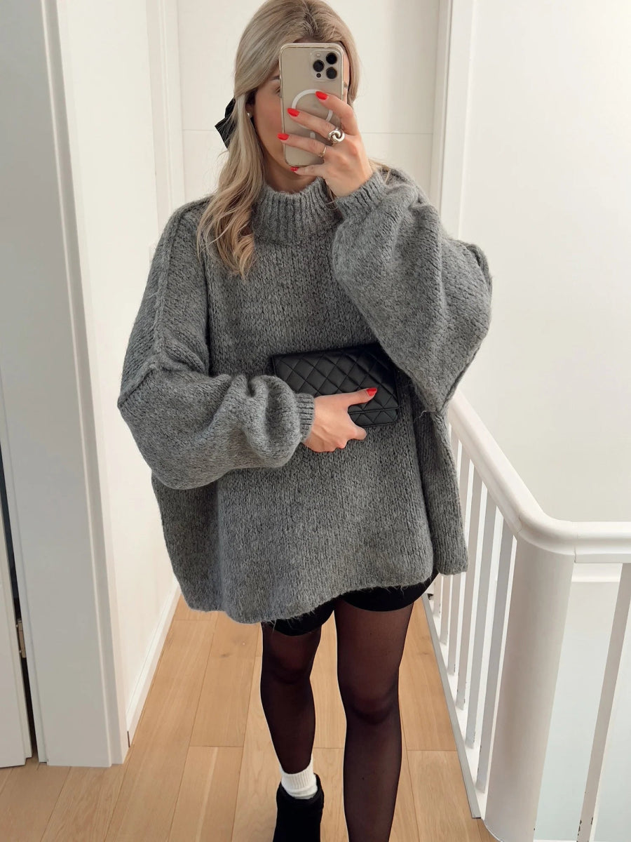 Pull en maille oversize gris - RIVE GAUCHE