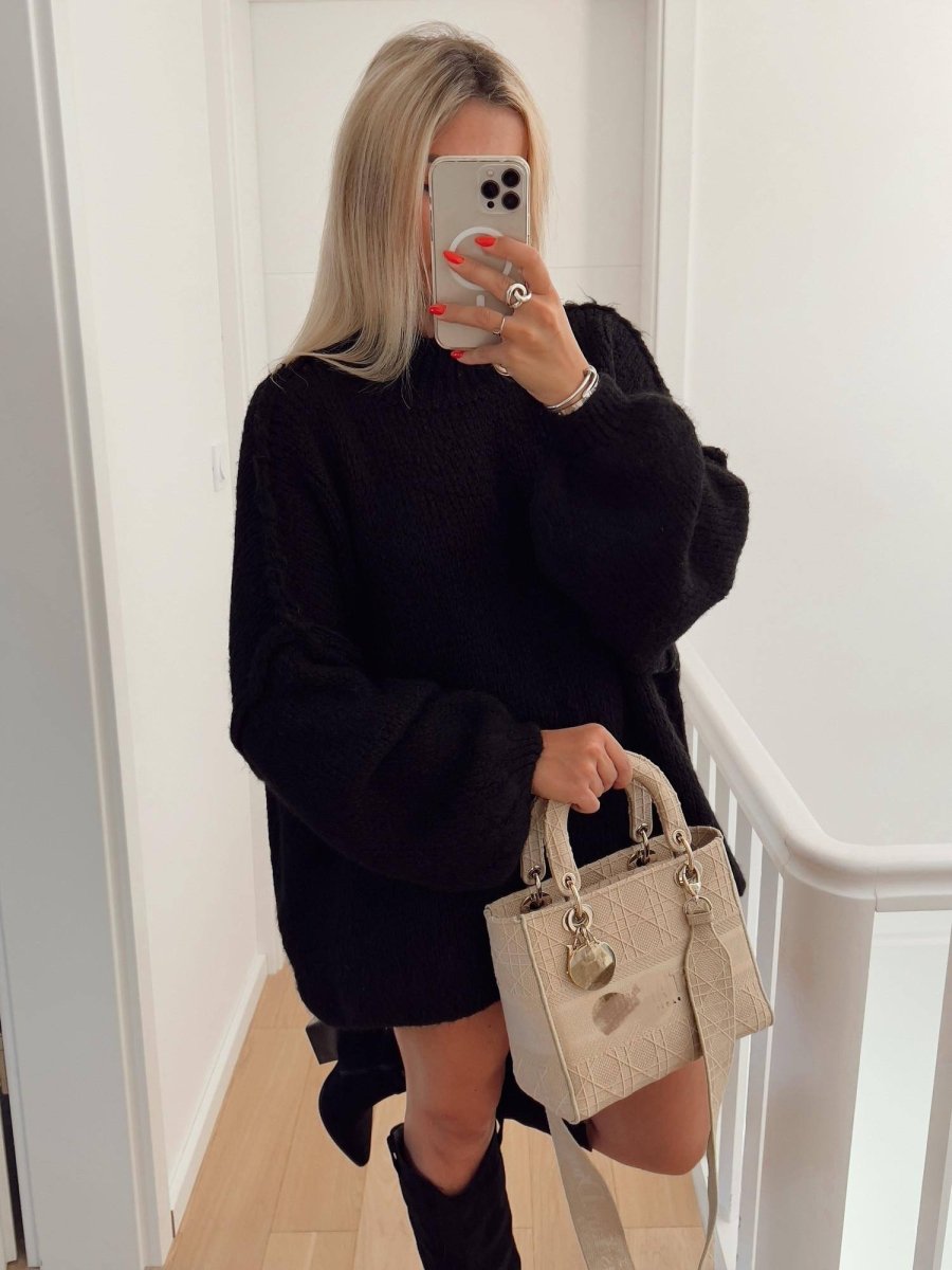 Pull en maille oversize noir - RIVE GAUCHE