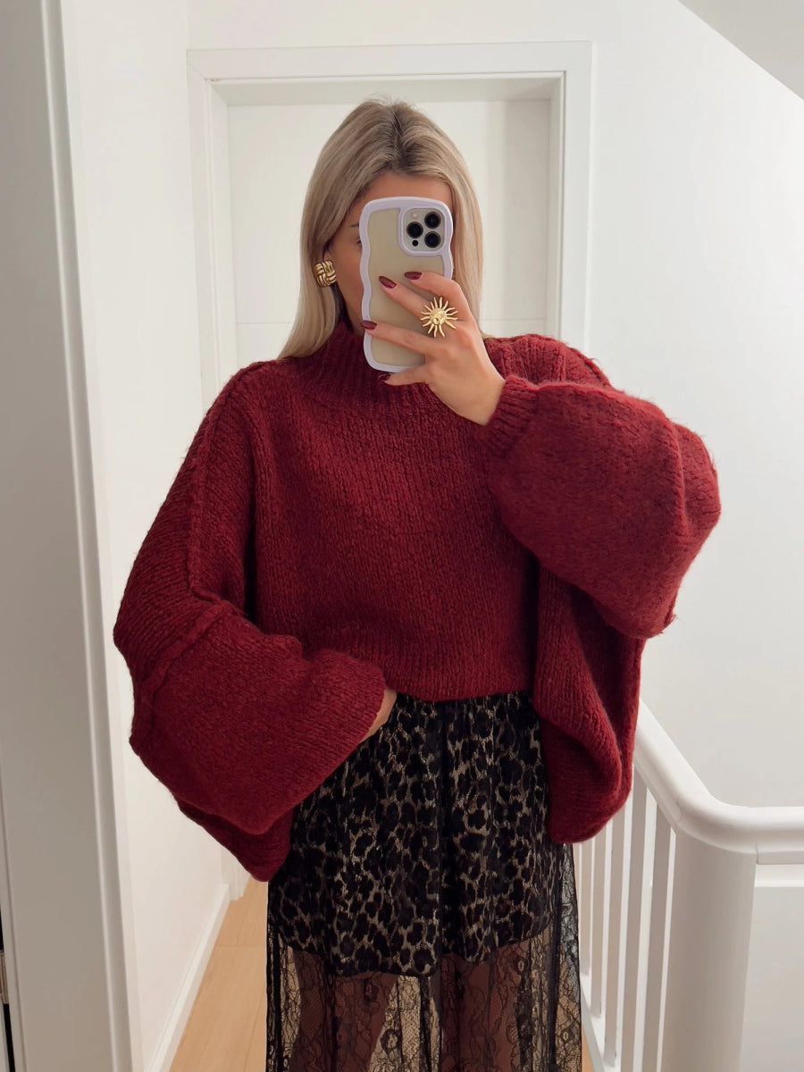 Pull en maille oversize rouge - RIVE GAUCHE
