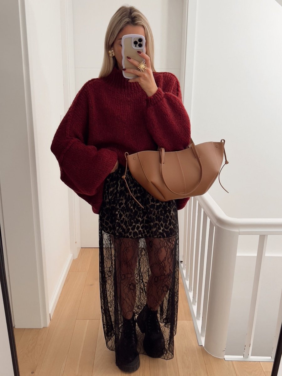 Pull en maille oversize rouge - RIVE GAUCHE