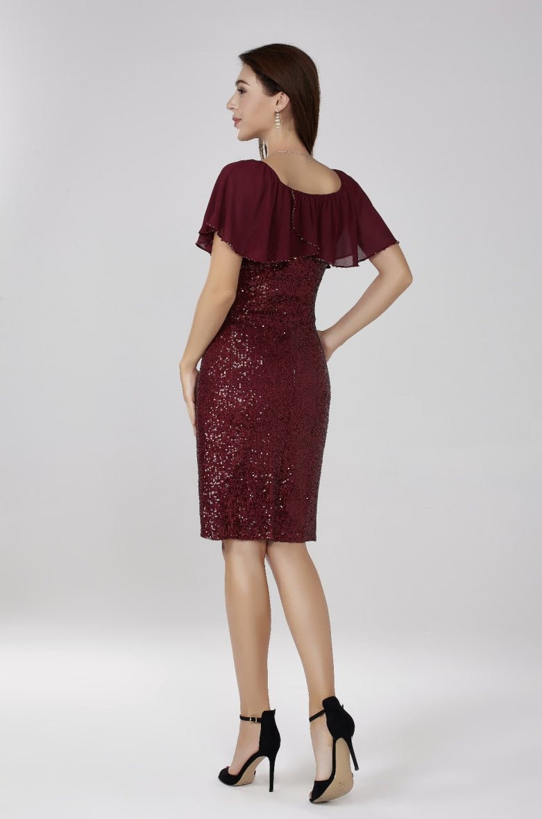 Robe de cocktail en sequin rouge - RIVE GAUCHE