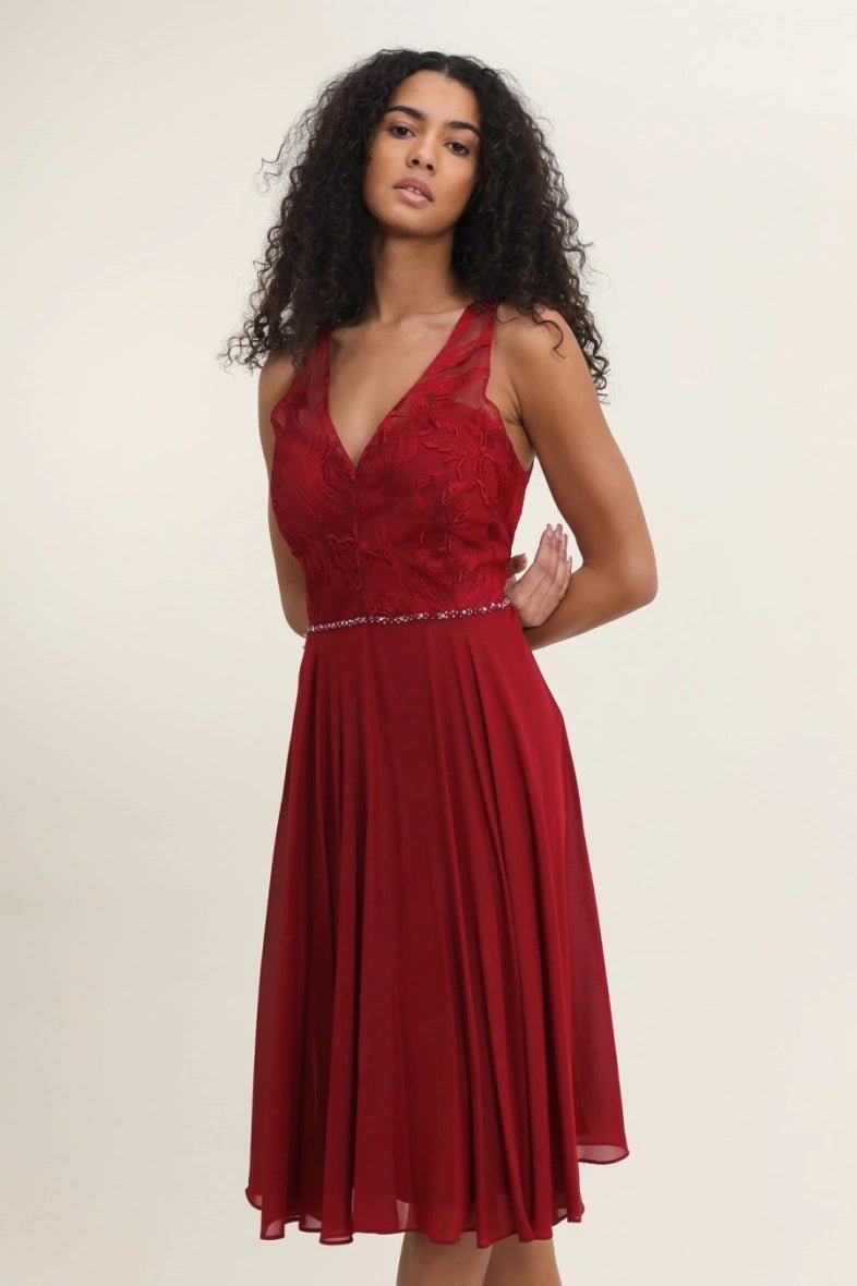 Robe de cocktail rouge Pénélope - RIVE GAUCHE