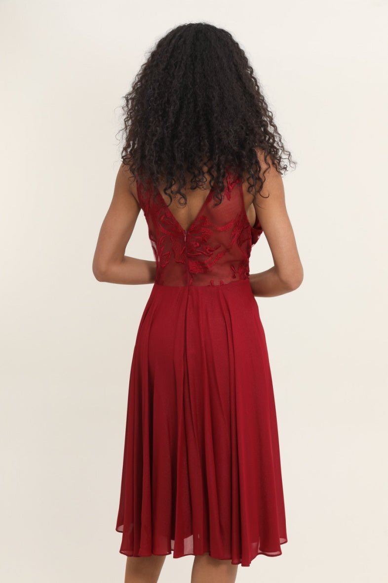 Robe de cocktail rouge Pénélope - RIVE GAUCHE