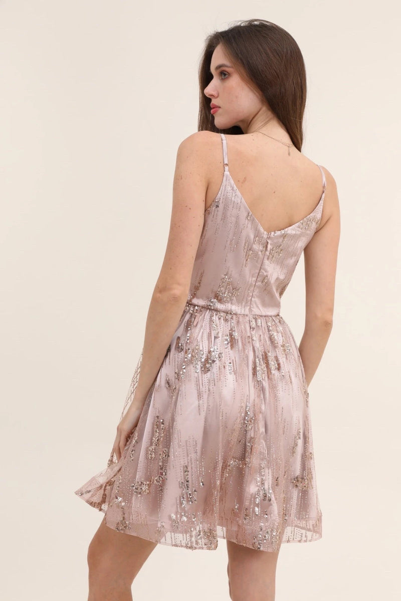Robe de soirée courte rose pale - RIVE GAUCHE