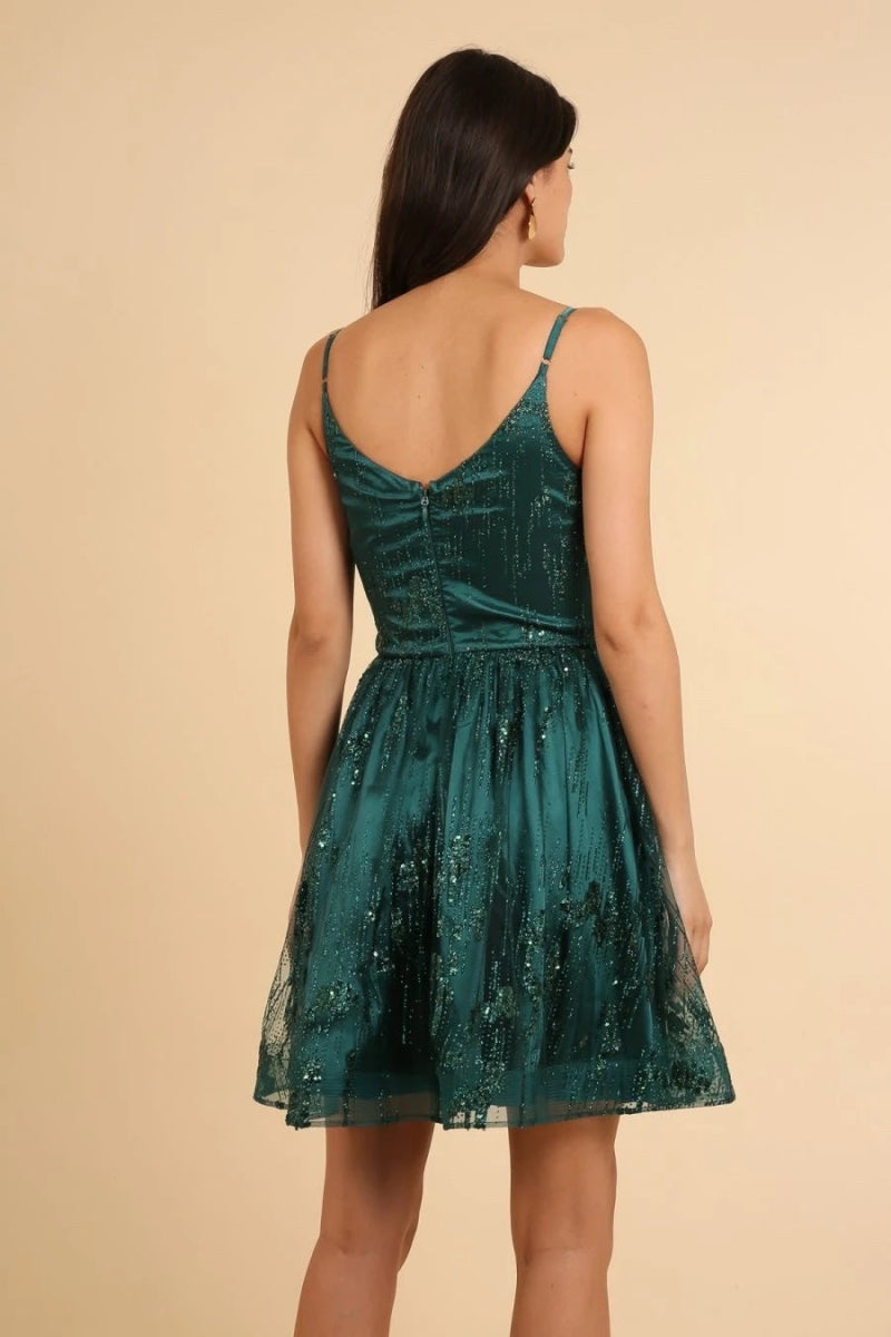 Robe de soirée courte verte - RIVE GAUCHE