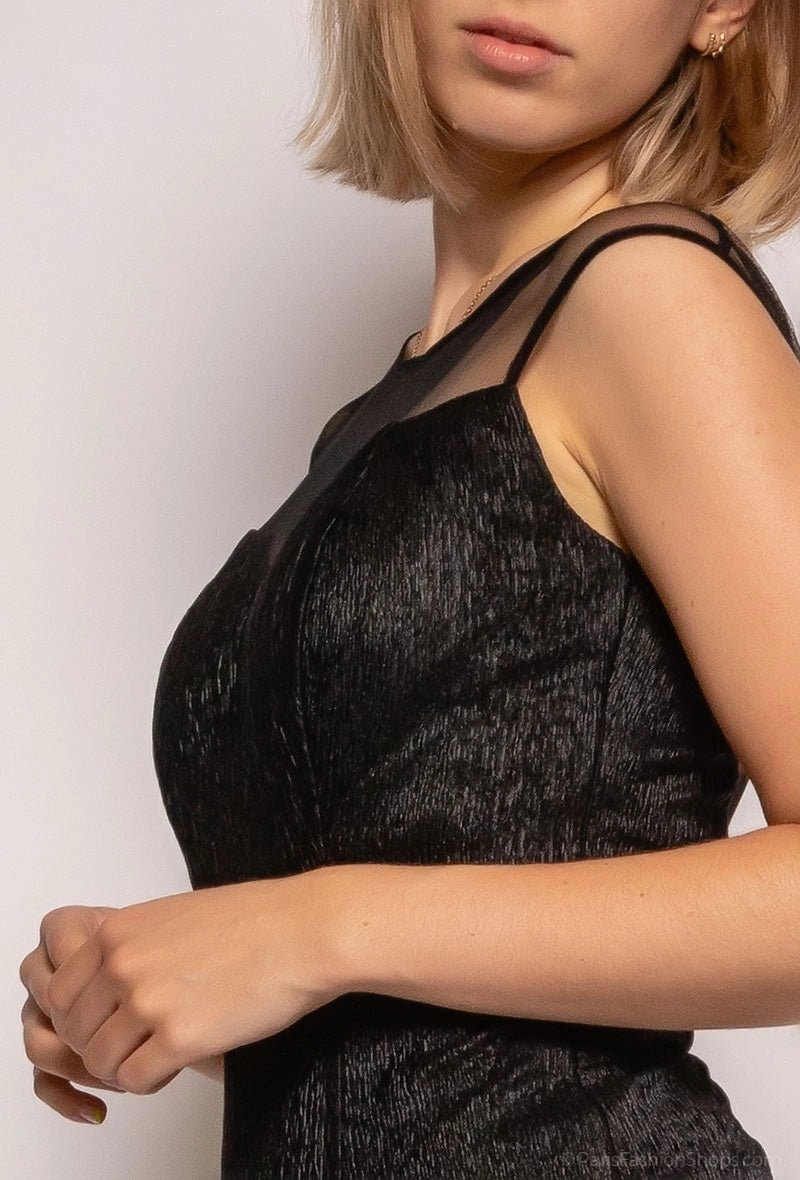 Robe de soirée en maille noire - RIVE GAUCHE