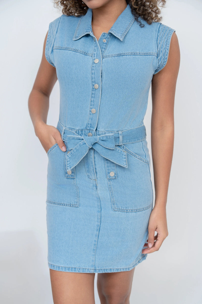 Robe sans manches en jean - RIVE GAUCHE