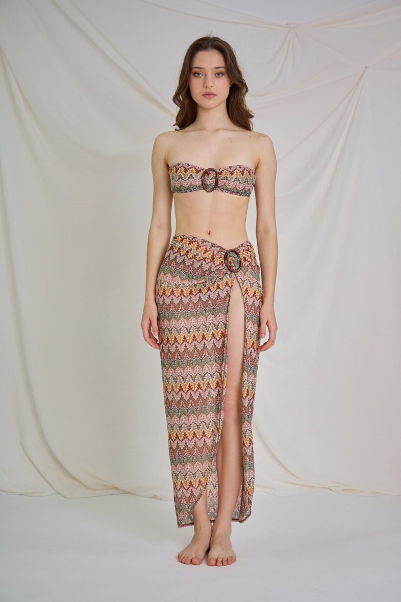 Rose Blush Sarong de plage à broderie - RIVE GAUCHE