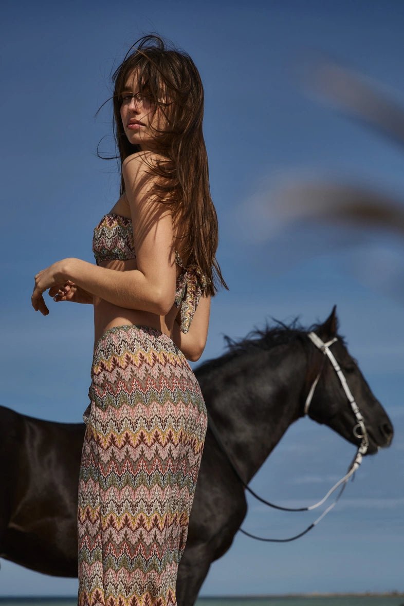 Rose Blush Sarong de plage à broderie - RIVE GAUCHE