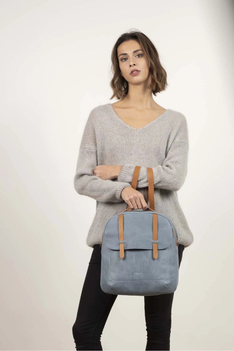 Sac à dos en cuir haute qualité bleu - RIVE GAUCHE