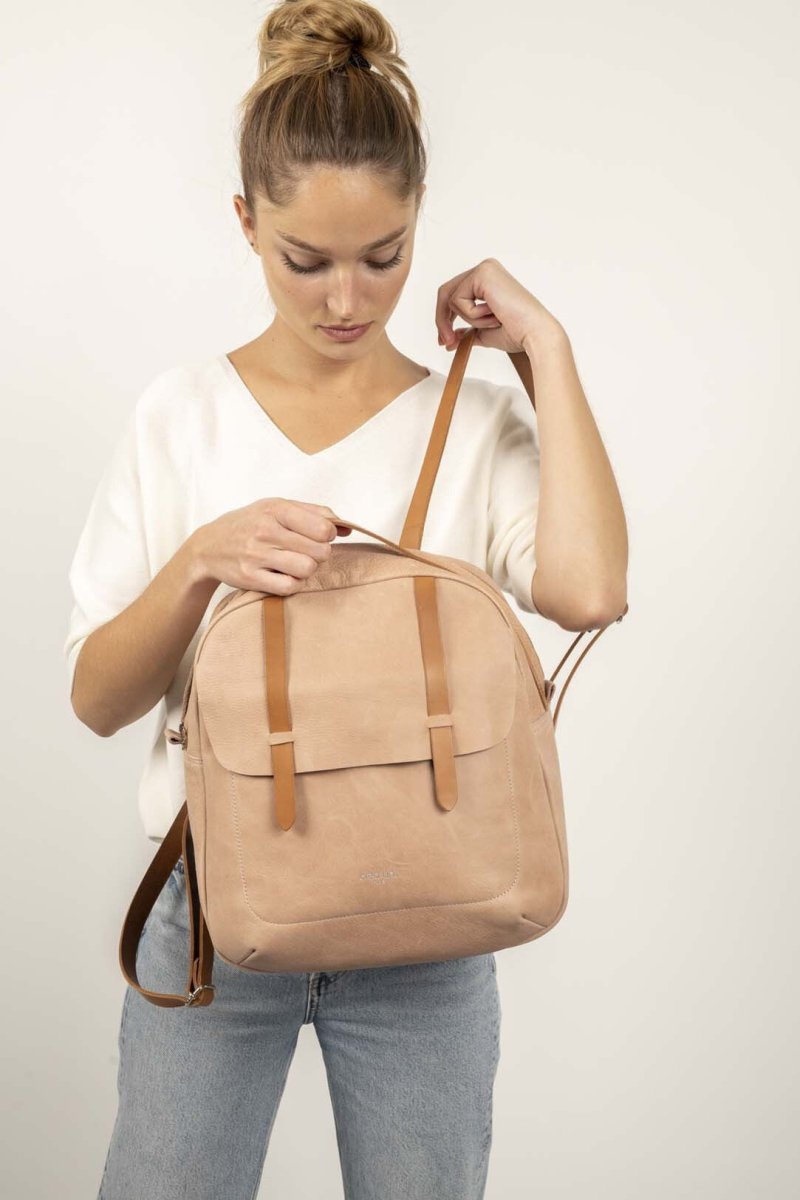 Sac à dos en cuir haute qualité nude - RIVE GAUCHE