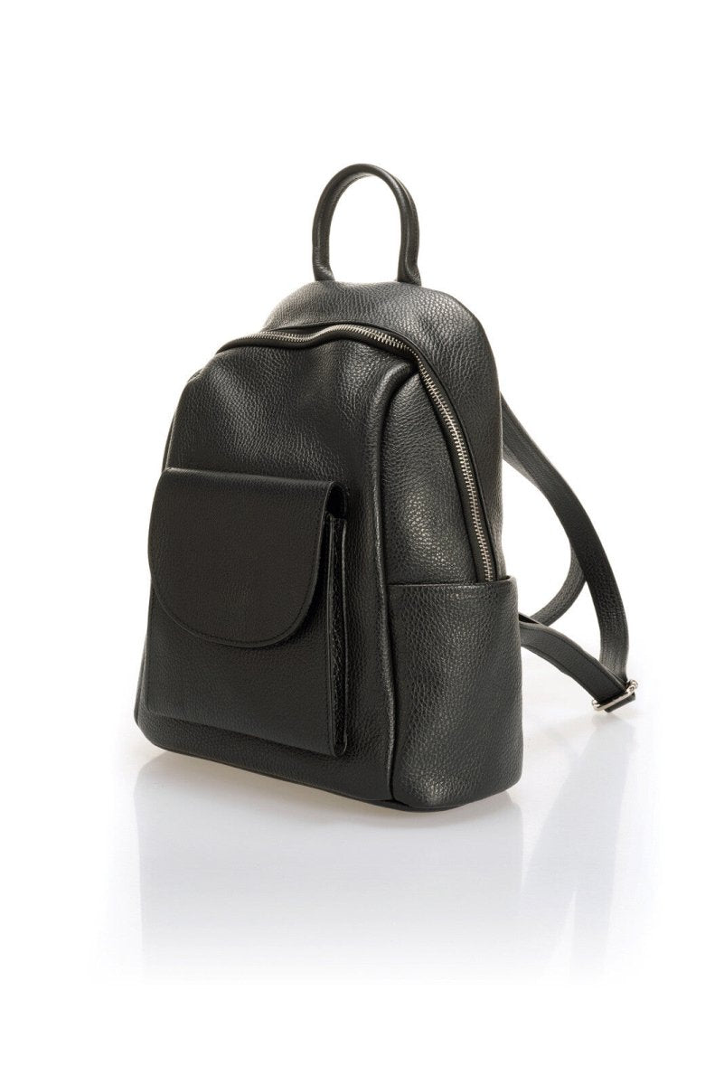 Sac à dos en cuir véritable noir - RIVE GAUCHE