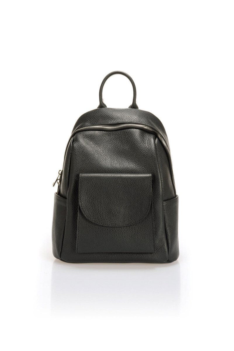 Sac à dos en cuir véritable noir - RIVE GAUCHE