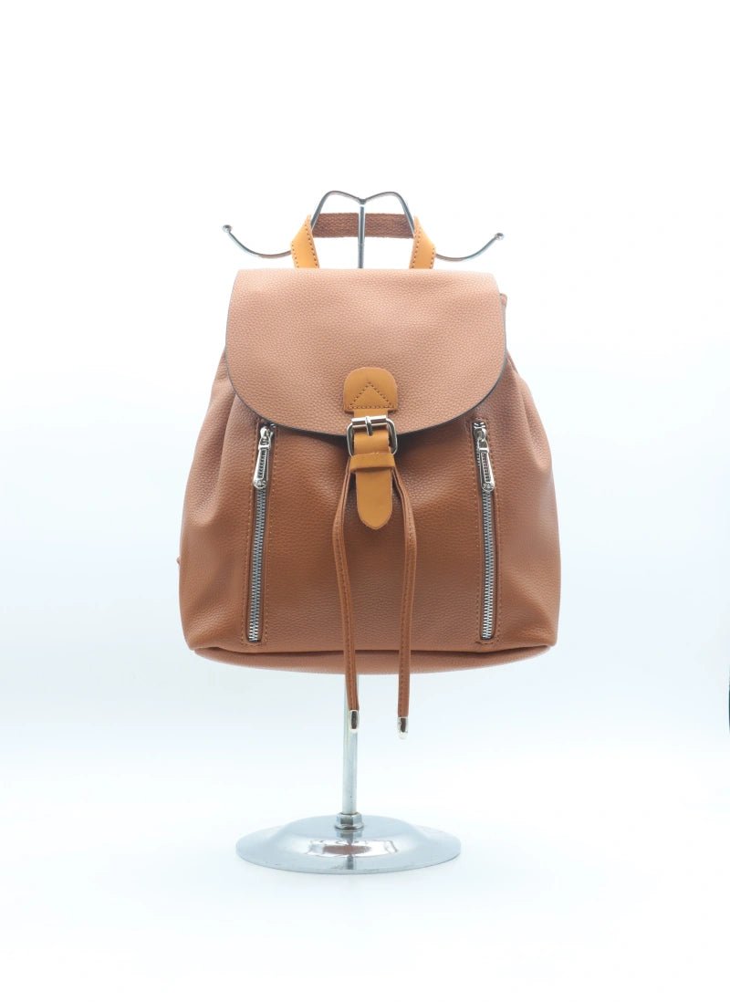 Sac à dos vintage Flora & co camel - RIVE GAUCHE