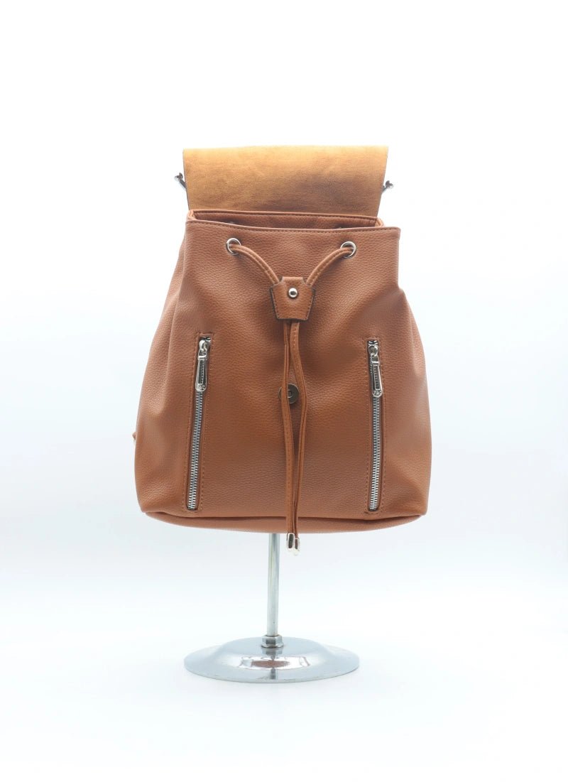 Sac à dos vintage Flora & co camel - RIVE GAUCHE