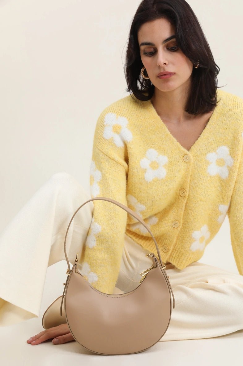 Sac à l'épaule Cherry Paris demi - lune caramel - RIVE GAUCHE