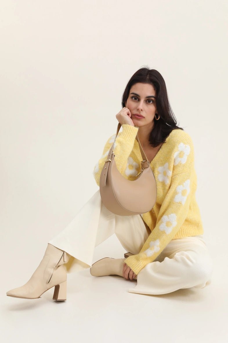 Sac à l'épaule Cherry Paris demi - lune caramel - RIVE GAUCHE