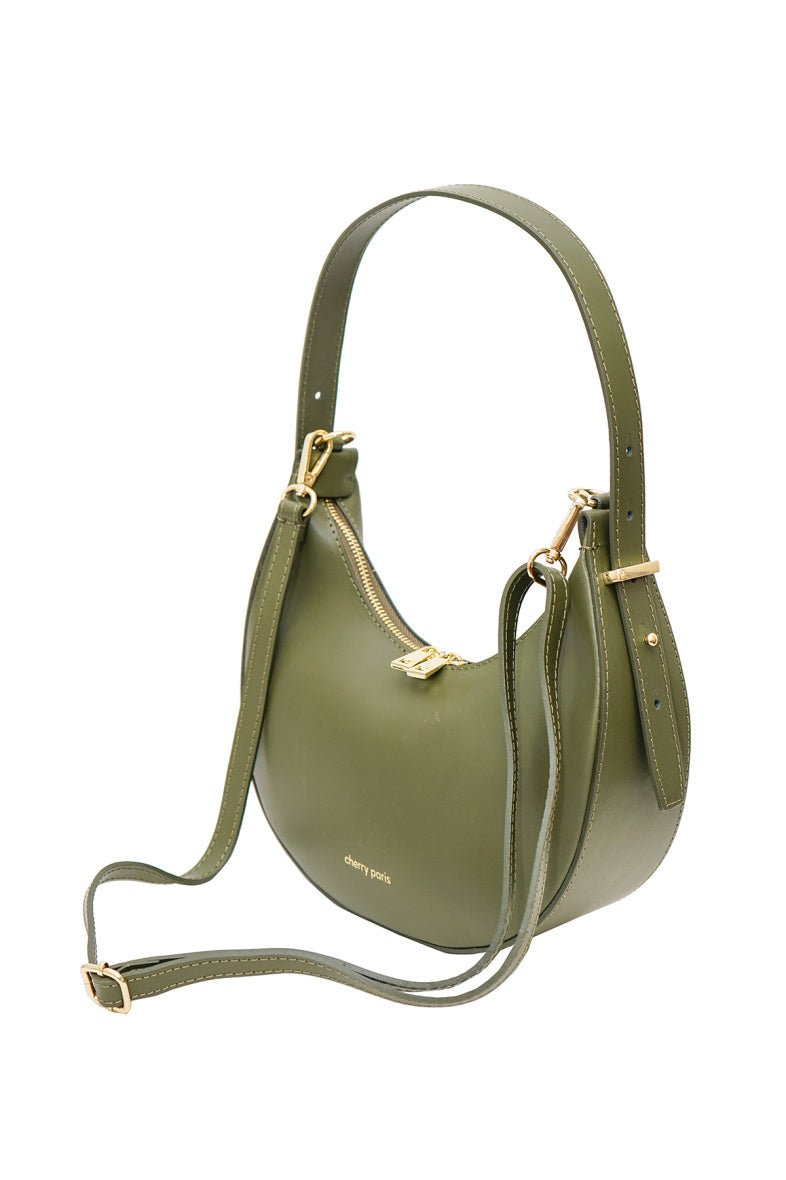 Sac à l'épaule Cherry Paris demi - lune olive - RIVE GAUCHE