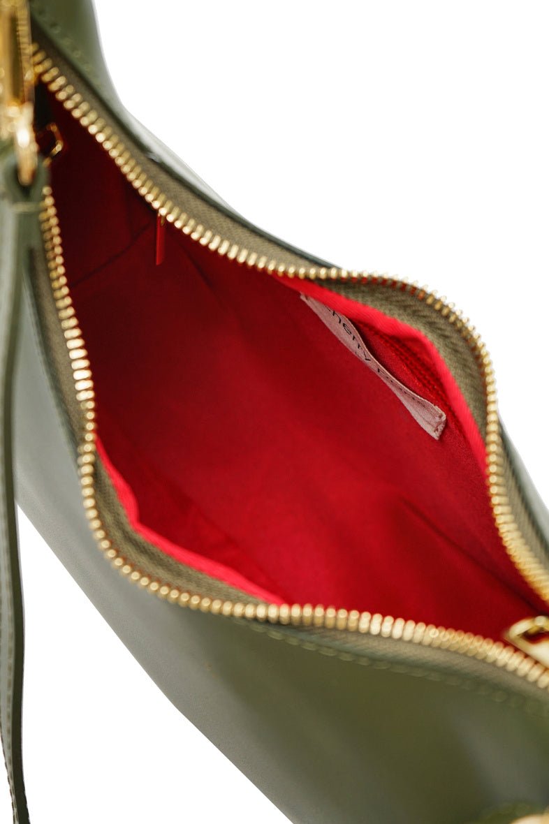 Sac à l'épaule Cherry Paris demi - lune olive - RIVE GAUCHE