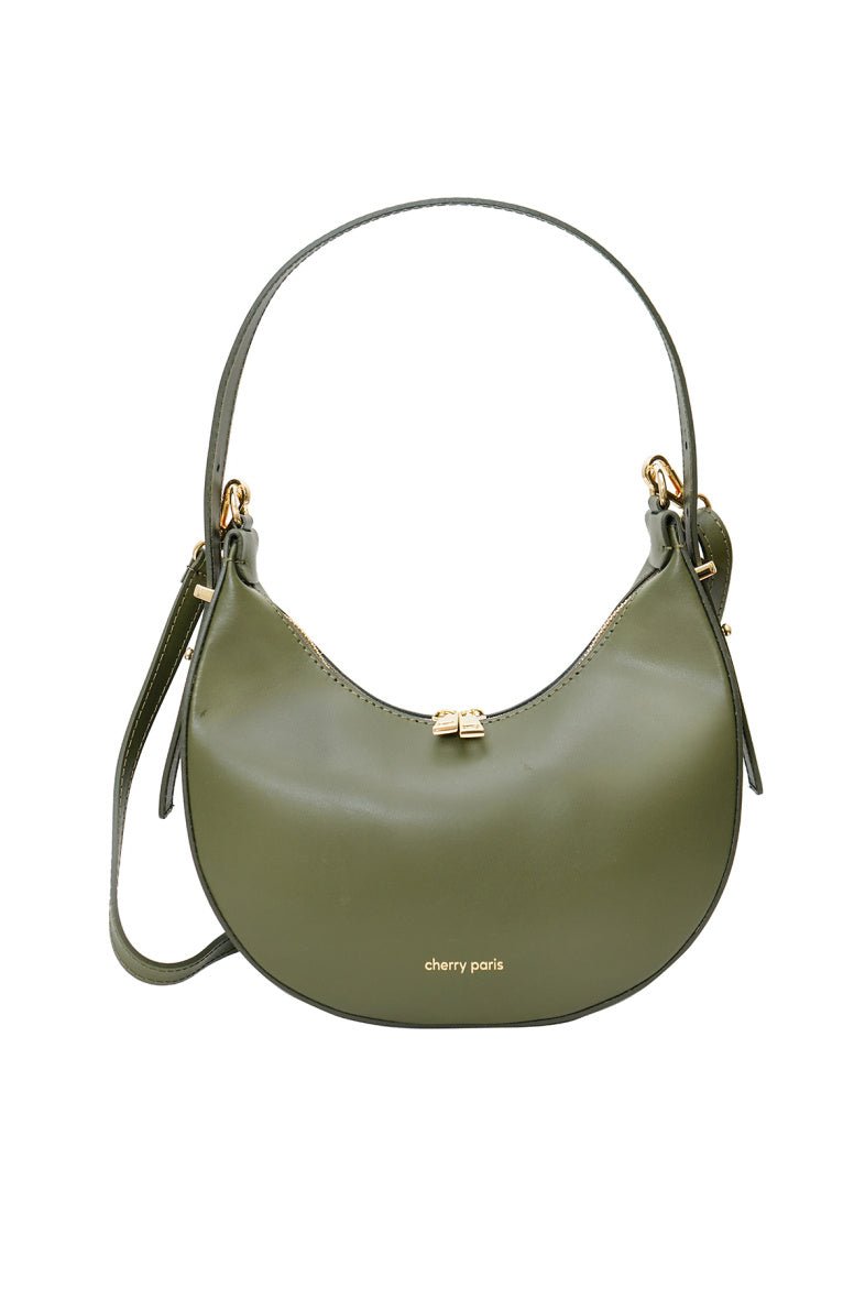 Sac à l'épaule Cherry Paris demi - lune olive - RIVE GAUCHE