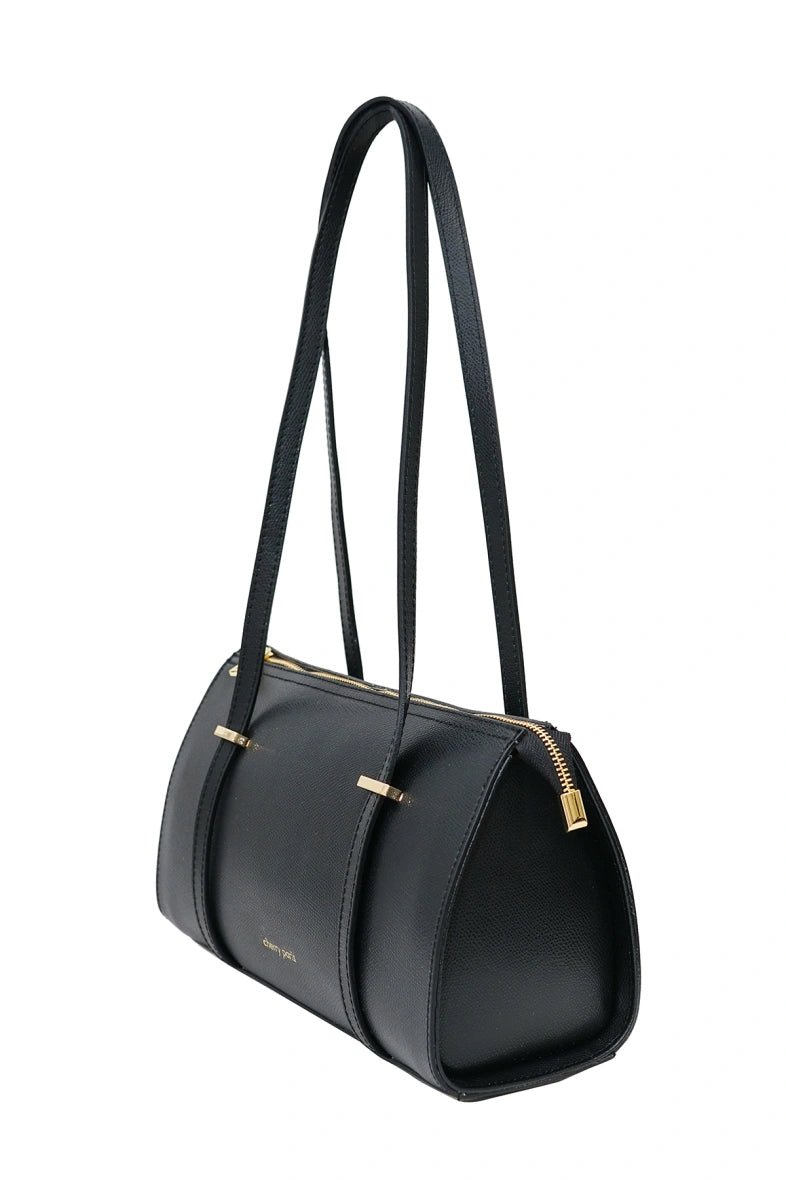 Sac à l'épaule Cherry Paris en cuir de vachette noir - RIVE GAUCHE