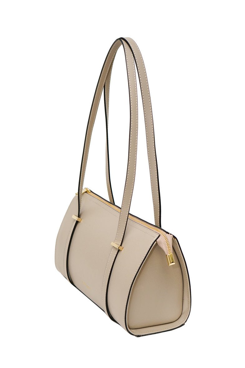 Sac à l'épaule Cherry Paris en cuir de vachette taupe - RIVE GAUCHE