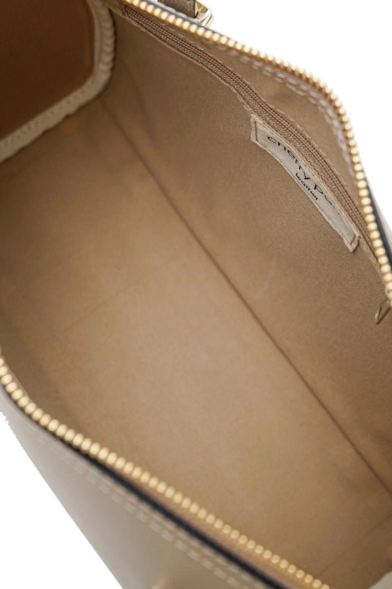 Sac à l'épaule Cherry Paris en cuir de vachette taupe - RIVE GAUCHE