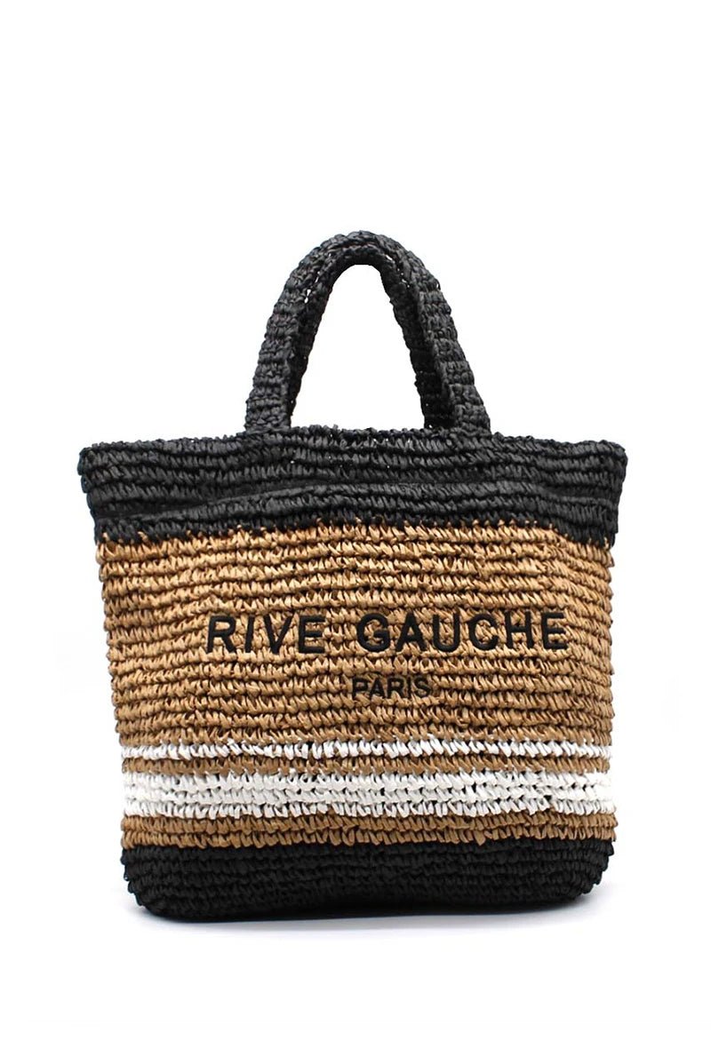 Sac à main cabas tricolore RIVE GAUCHE noir - RIVE GAUCHE