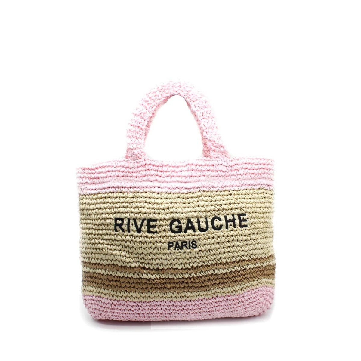 Sac à main cabas tricolore RIVE GAUCHE rose - RIVE GAUCHE