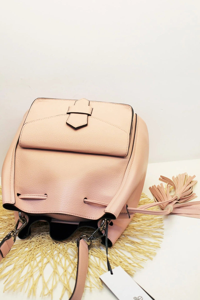 Sac à main en simili cuir rose blush - RIVE GAUCHE