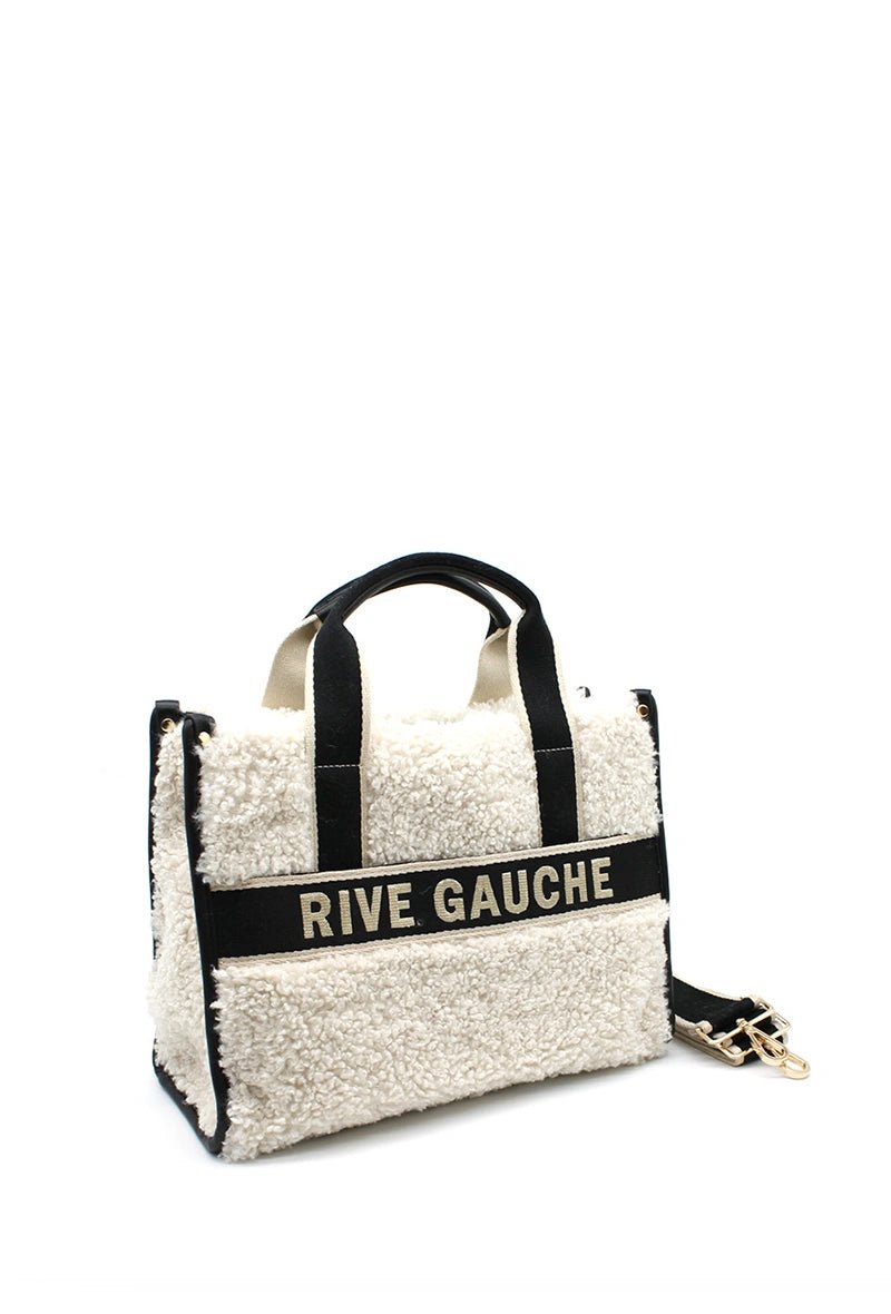 Sac à main moumoute écru RIVE GAUCHE - RIVE GAUCHE