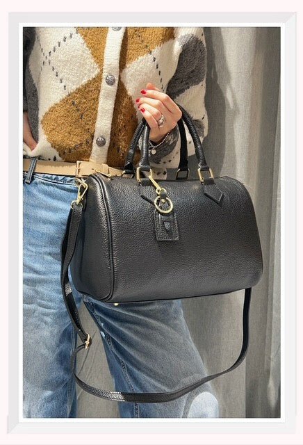 Sac bowling en cuir grainé - RIVE GAUCHE