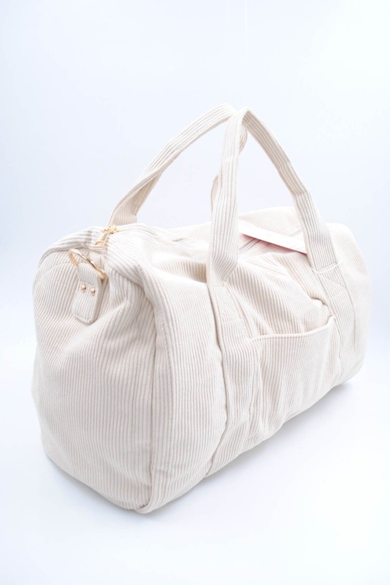 Sac bowling en velours côtelé blanc - RIVE GAUCHE