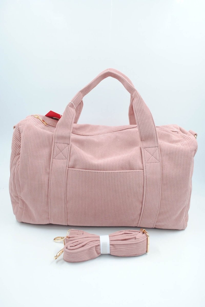 Sac bowling en velours côtelé rose - RIVE GAUCHE