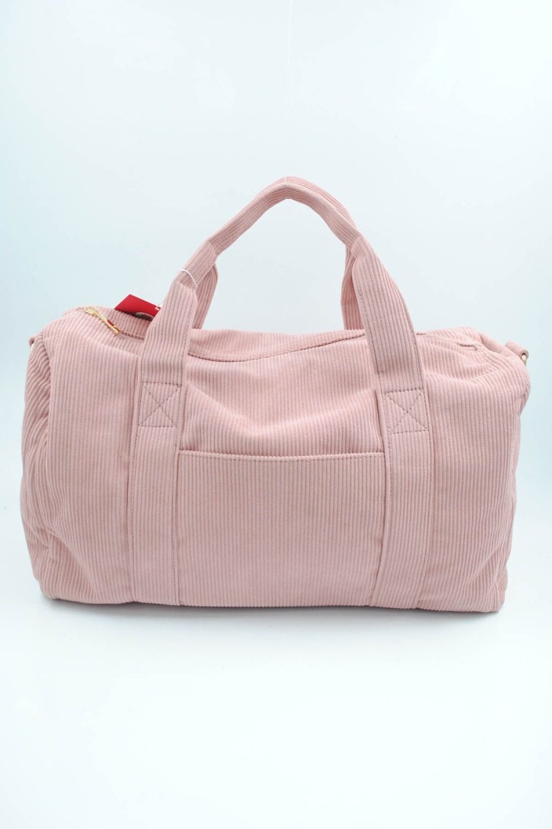 Sac bowling en velours côtelé rose - RIVE GAUCHE