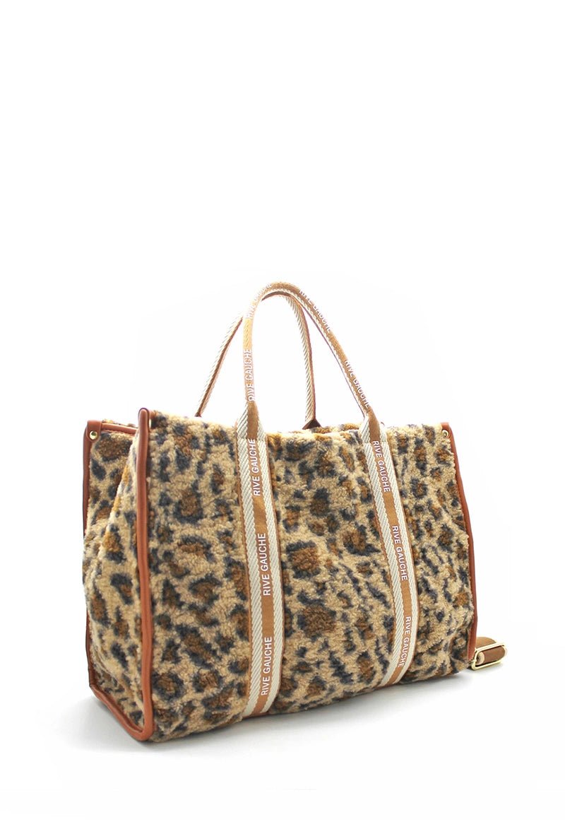 Sac cabas léopard Rive Gauche camel - RIVE GAUCHE