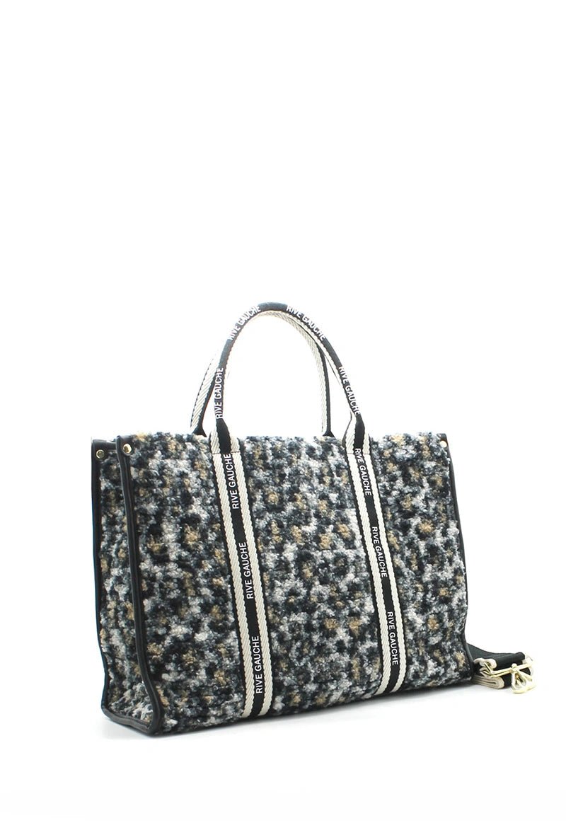Sac cabas léopard Rive Gauche noir - RIVE GAUCHE