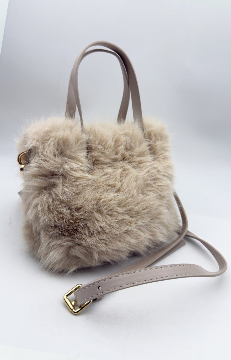 Sac fourrure synthétique taupe - RIVE GAUCHE