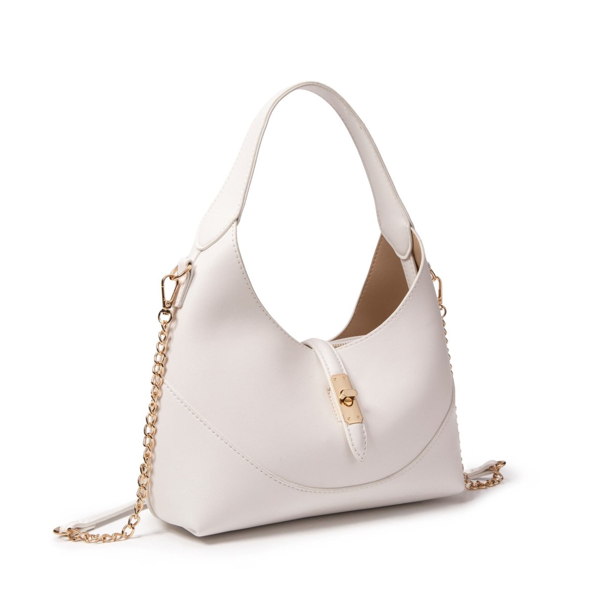 Sac hobo avec fermoir blanc - RIVE GAUCHE