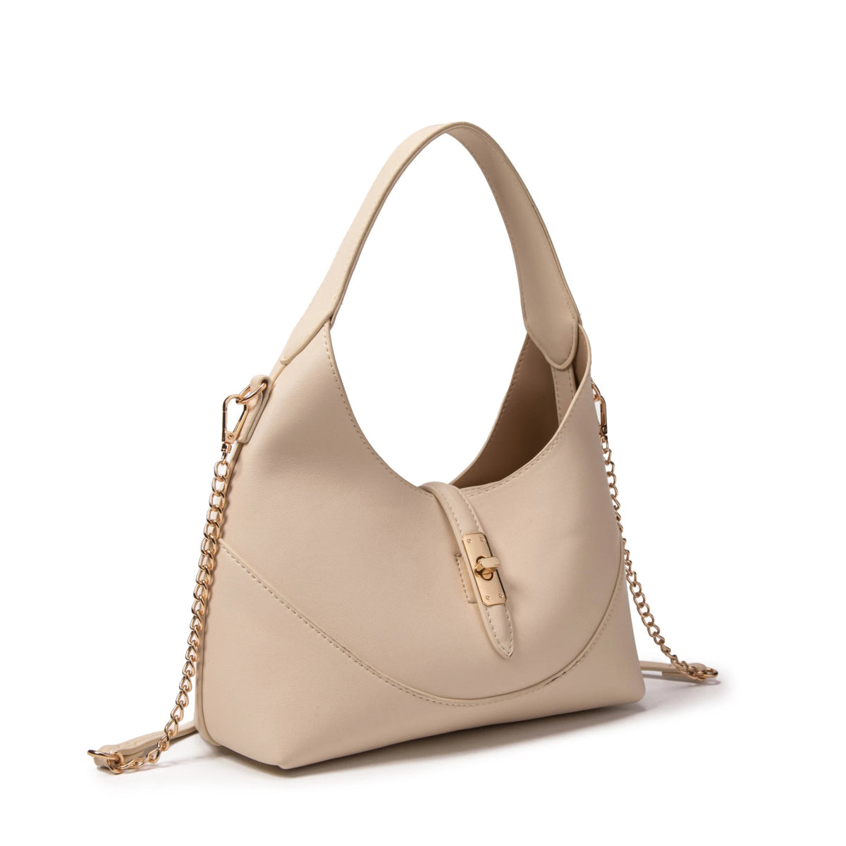 Sac hobo avec fermoir ivoire - RIVE GAUCHE