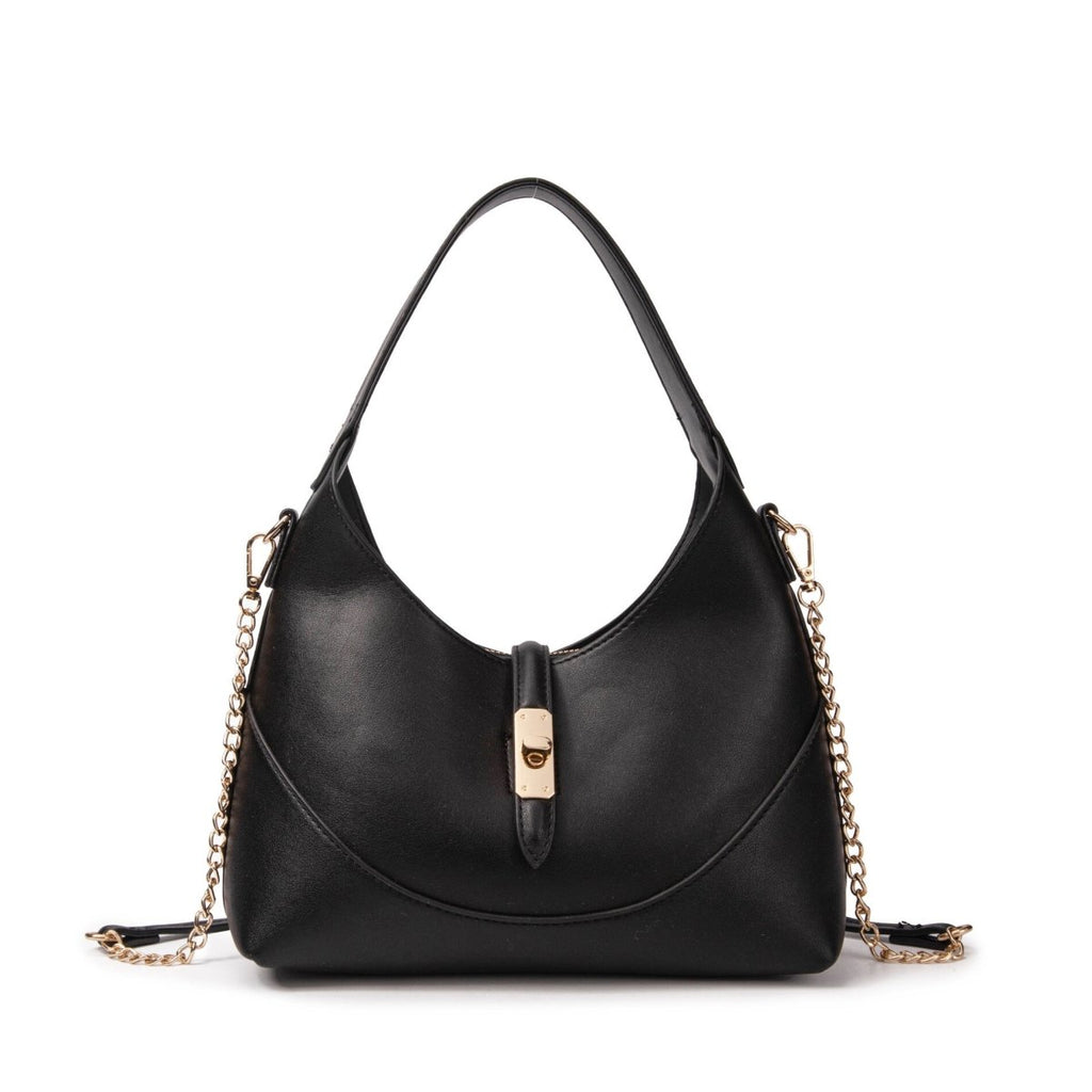 Sac hobo avec fermoir noir - RIVE GAUCHE