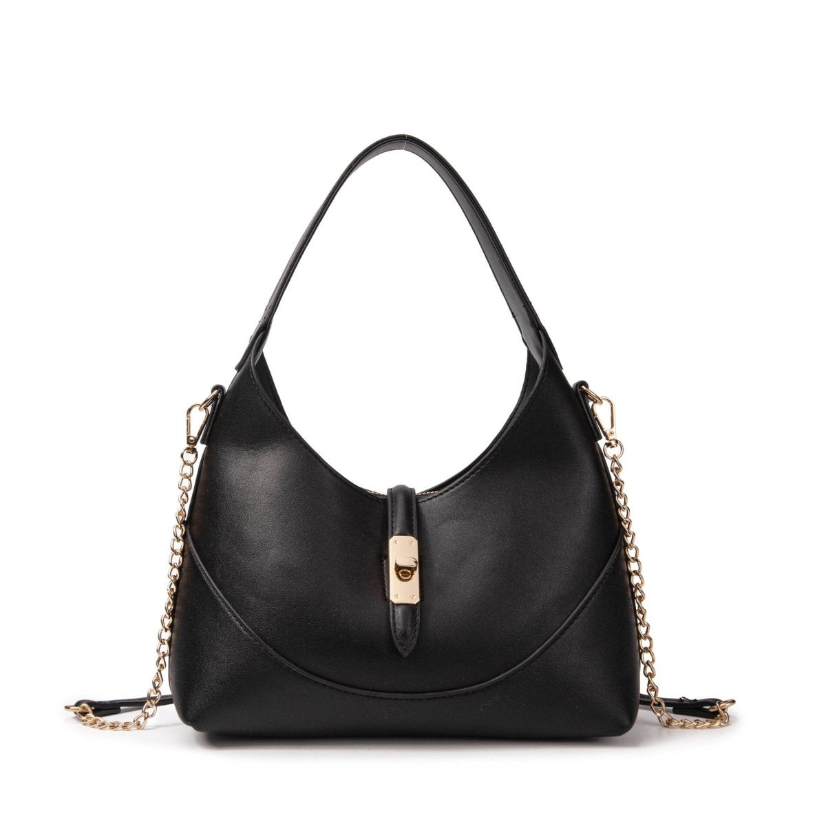 Sac hobo avec fermoir noir - RIVE GAUCHE