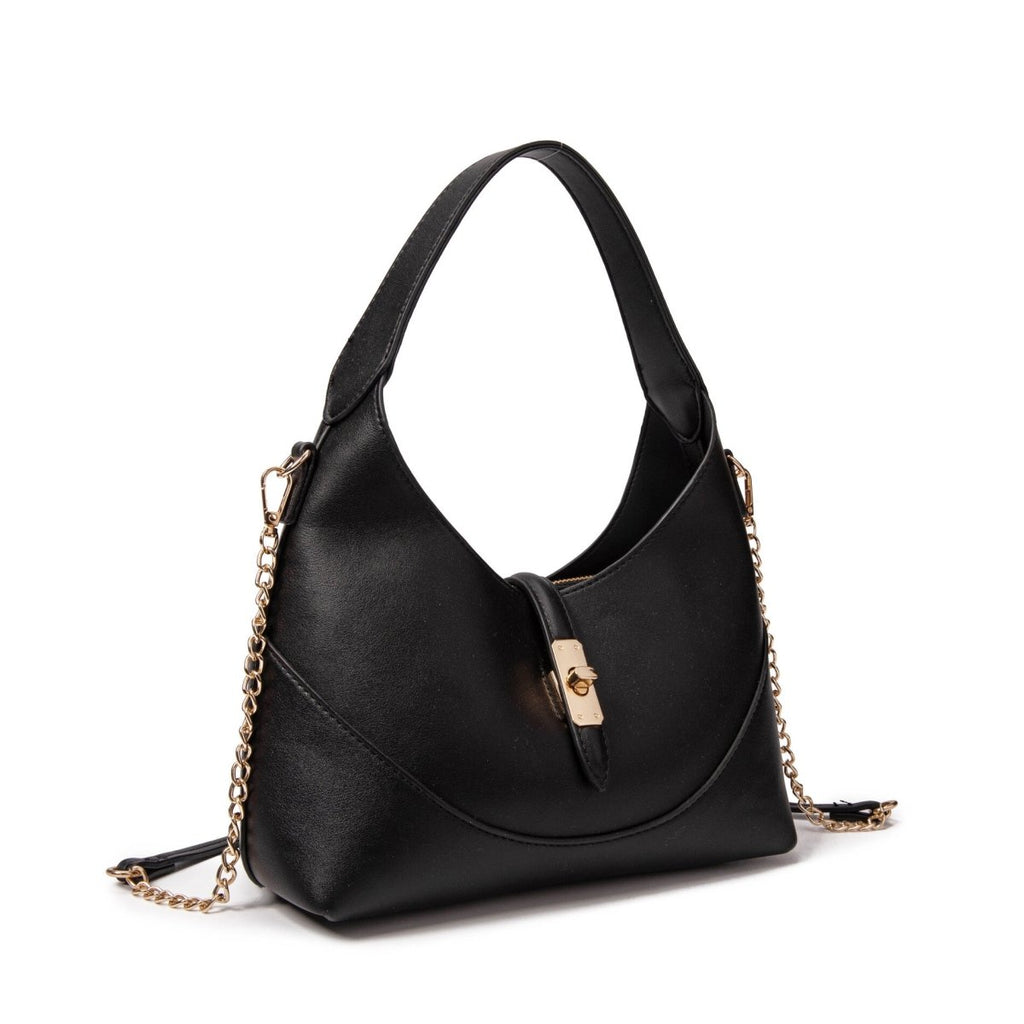 Sac hobo avec fermoir noir - RIVE GAUCHE