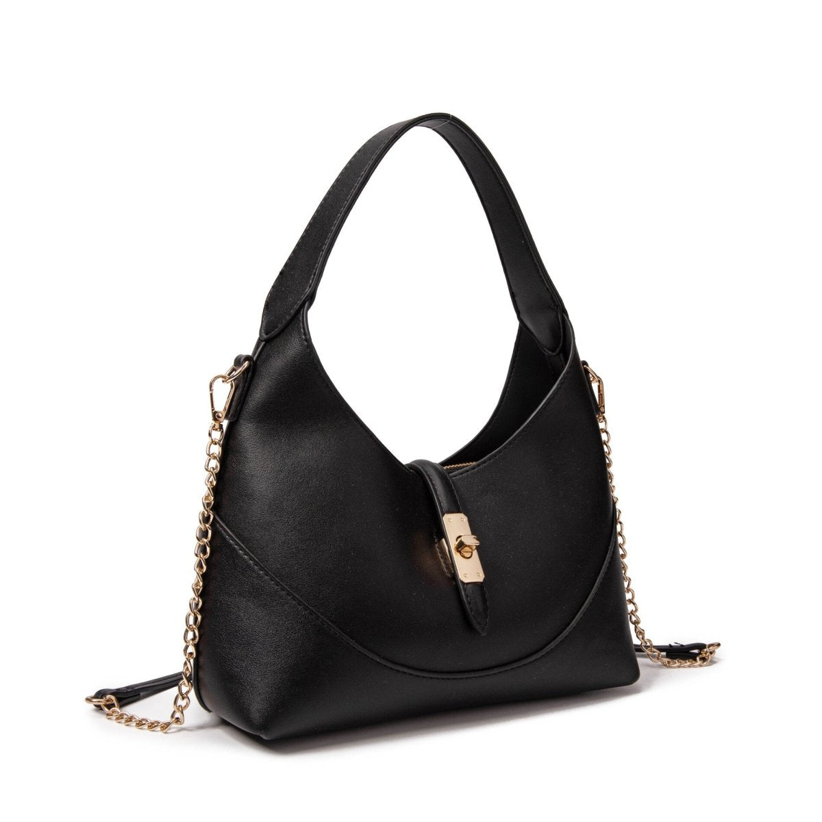 Sac hobo avec fermoir noir - RIVE GAUCHE