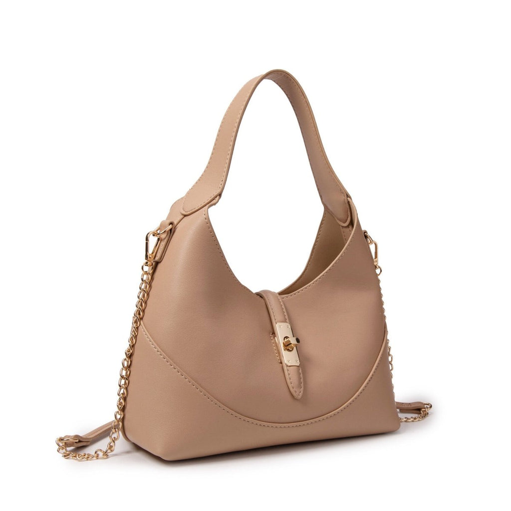 Sac hobo avec fermoir taupe - RIVE GAUCHE