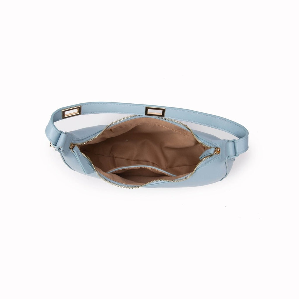 Sac hobo porté épaule bleu pastel - RIVE GAUCHE