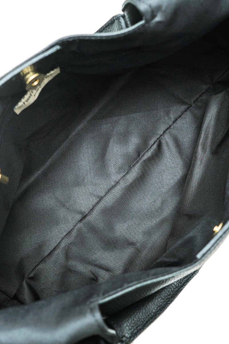 Sac porté épaule Angel en cuir de vachette grainé noir - RIVE GAUCHE