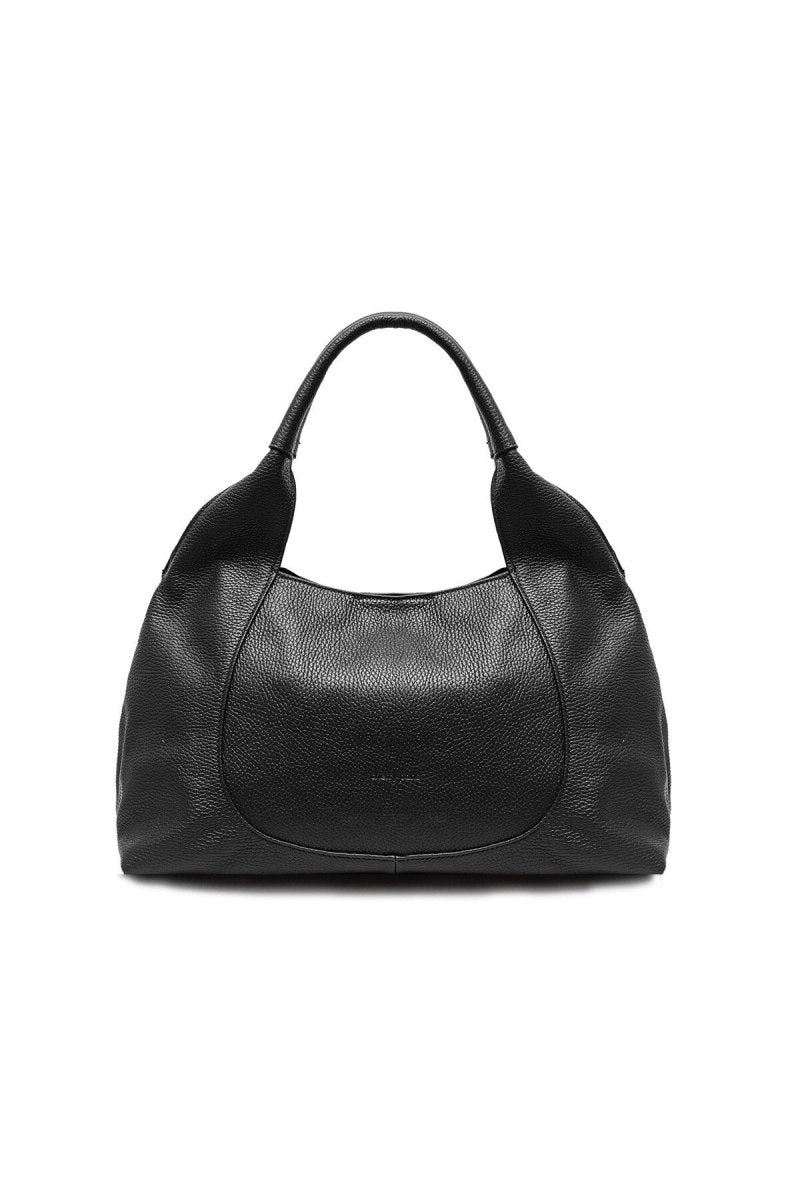 Sac porté épaule Angel en cuir de vachette grainé noir - RIVE GAUCHE