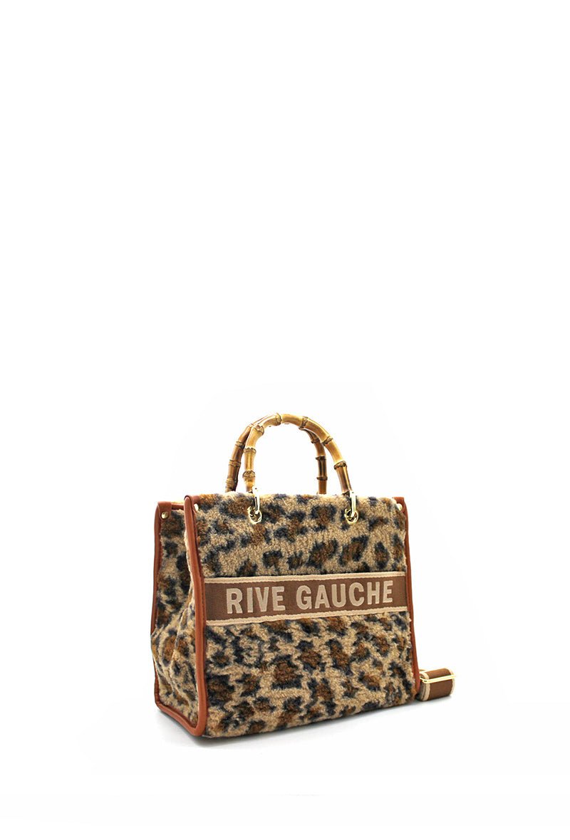 Sac Rive Gauche effet momoute imprimé léopard - RIVE GAUCHE