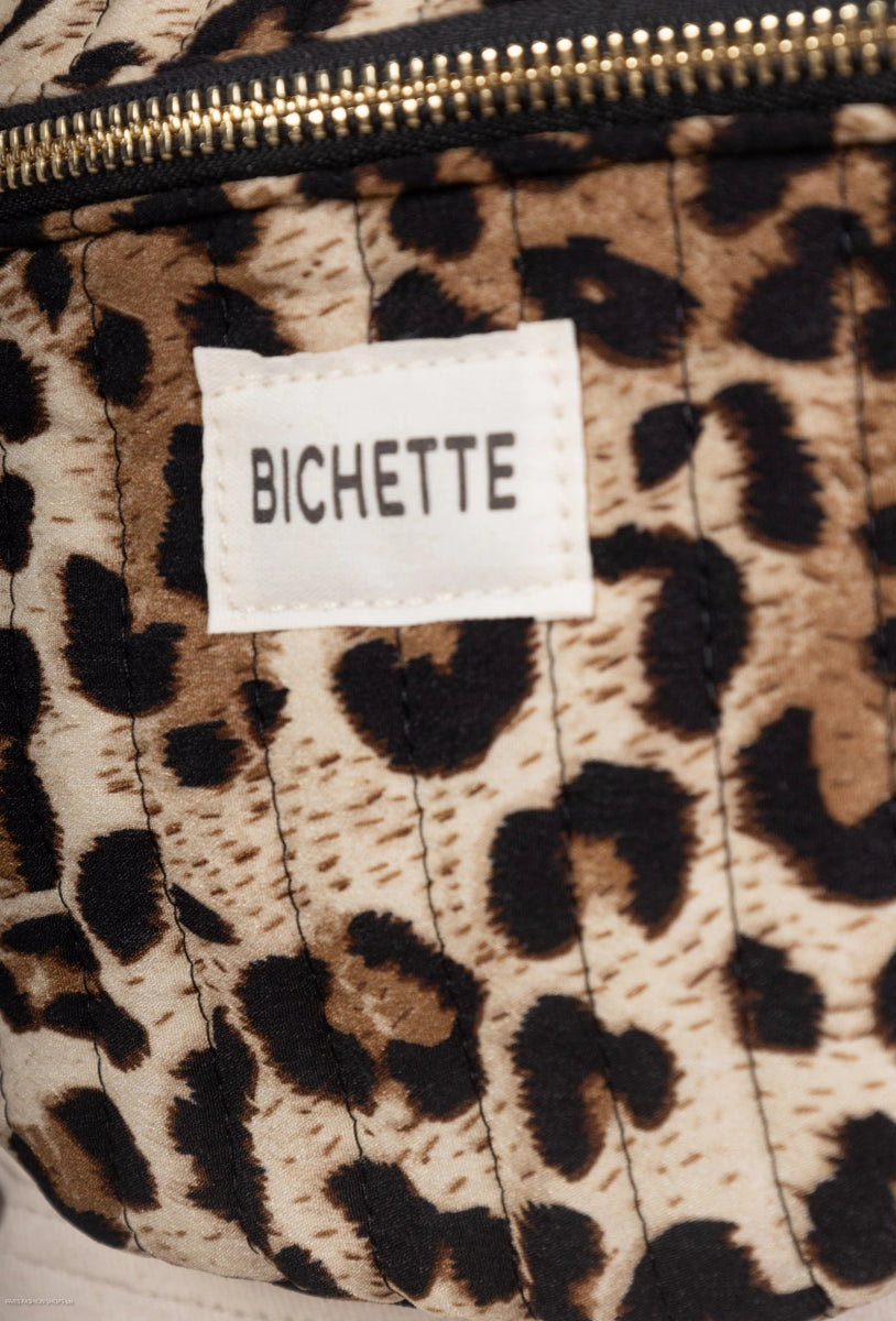 Sacoche banane léopard en coton matelassé porté épaule imprimé Bichette - RIVE GAUCHE